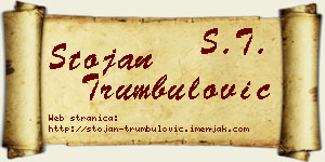 Stojan Trumbulović vizit kartica